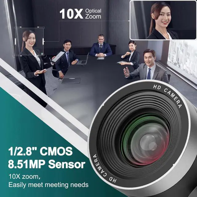 Alt view image 3 of 5 - ADKIDO PTZ Camera 10X Optical Zoom Video with SDI Cameras, HDMI Camera Support PTZ Control and IP Live Streaming Output for Conferencing, Church