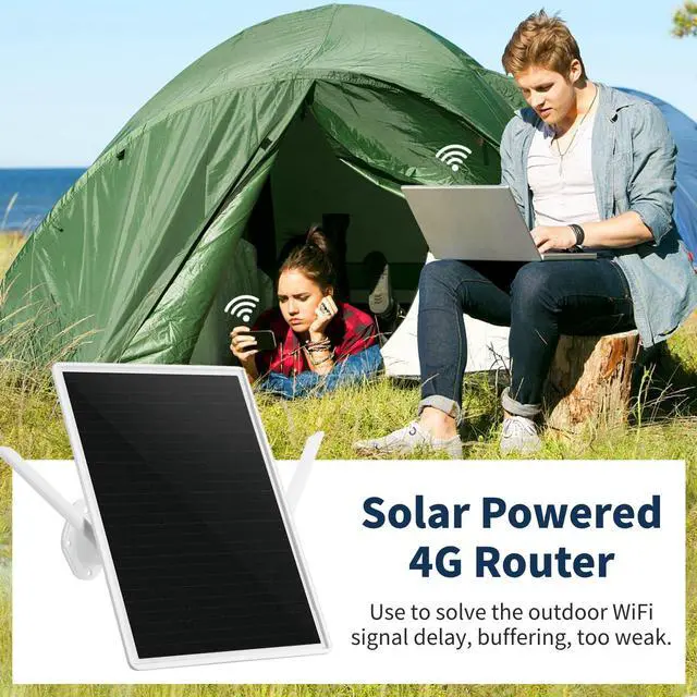Alt view image 2 of 5 - Solar Outdoor Repeater, WiFi Extender Signal Booster, 15W Solar Panel and 20000mAh Battery, 2.4G/5G WiFi Repeater 300Mbps, Extends Coverage Up to 328ft, IP66 Rain Proof