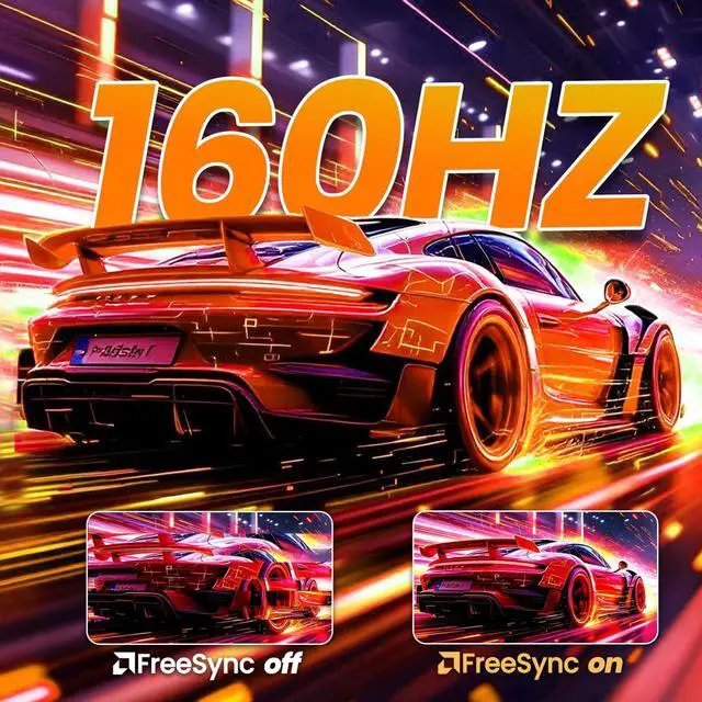 Alt view image 5 of 5 - CRUA 27 4K Gaming Monitor, UHD 3840x2160 160Hz IPS Screen, Height/Pivot/Swivel/Tilt Adjustable Vertical Monitor, Support AMD FreeSync, Built-in Speakers, 120% sRGB, PIP/PBP, HDMI 2.1 & DP 1.4-Black