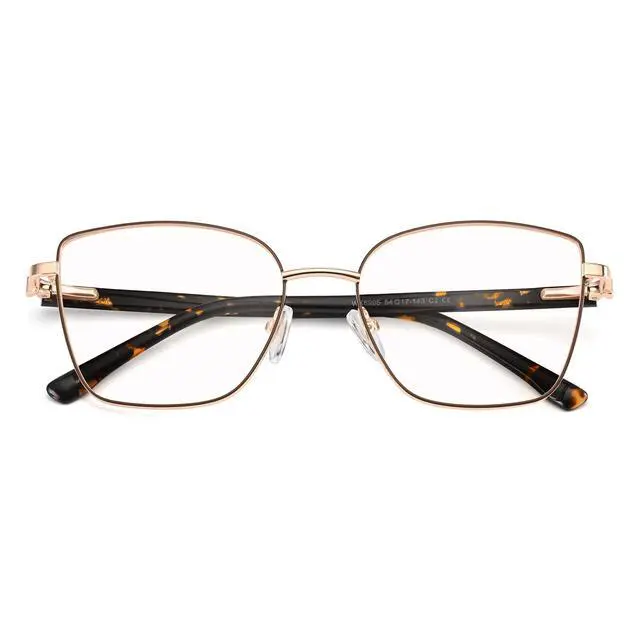 Alt view image 2 of 5 - Dollger Blue Light Blocking Glasses for Women Trendy Oversized Computer Eyeglasses Cat Eye Metal Frame bluelight glasses Gold
