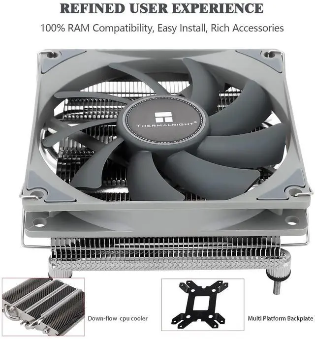 Alt view image 4 of 5 - Thermalright AXP90-X36 Low Profile CPU Air Cooler, 36mm Height Radiator Cooling, TL-9015 Slim PWM Fan, AGHP Technology, for AM4/AM5/Intel lga1150/1151/1155/1156/1200/1700/1851(AXP90 X36)