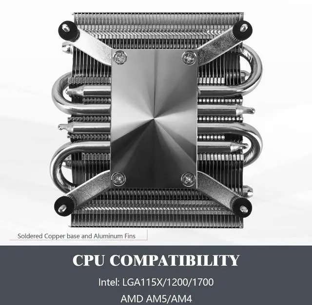 Alt view image 5 of 5 - Thermalright AXP90-X36 Low Profile CPU Air Cooler, 36mm Height Radiator Cooling, TL-9015 Slim PWM Fan, AGHP Technology, for AM4/AM5/Intel lga1150/1151/1155/1156/1200/1700/1851(AXP90 X36)