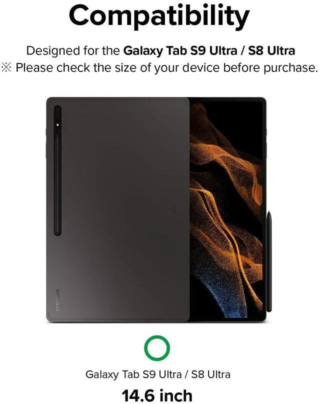 Alt view image 2 of 5 - Ringke Tempered Glass Compatible with Samsung Galaxy Tab S10 Ultra / S9 Ultra / S8 Ultra Screen Protector, 9H Hardness Shatterproof Coverage