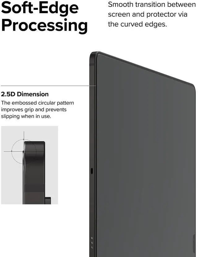 Alt view image 4 of 5 - Ringke Tempered Glass Compatible with Samsung Galaxy Tab S10 Ultra / S9 Ultra / S8 Ultra Screen Protector, 9H Hardness Shatterproof Coverage