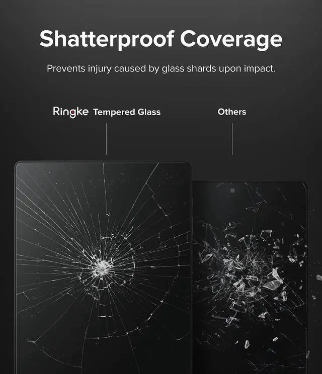 Alt view image 5 of 5 - Ringke Tempered Glass Compatible with Samsung Galaxy Tab S10 Ultra / S9 Ultra / S8 Ultra Screen Protector, 9H Hardness Shatterproof Coverage