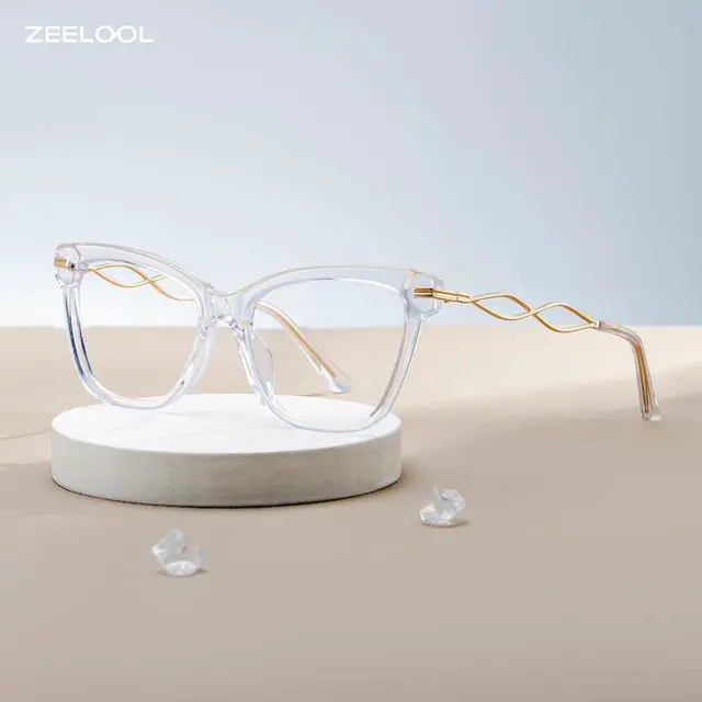 Alt view image 2 of 5 - Zeelool Cat Eye Blue Light Blocking Glasses for Women, Black Fashion Glasses Computer Eyeglasses with Anti UV, Eyestrain and Glare Lens Mason ZJGX832457-02B