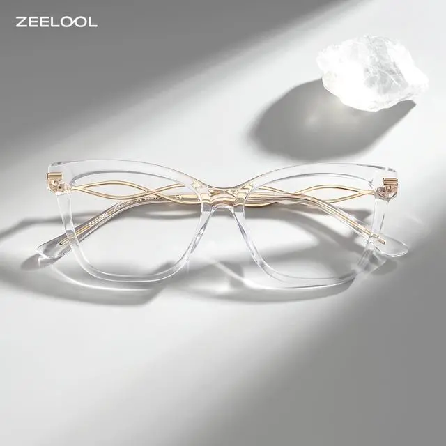 Alt view image 3 of 5 - Zeelool Cat Eye Blue Light Blocking Glasses for Women, Black Fashion Glasses Computer Eyeglasses with Anti UV, Eyestrain and Glare Lens Mason ZJGX832457-02B
