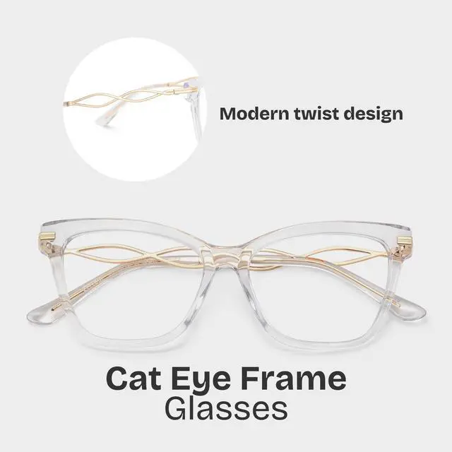 Alt view image 4 of 5 - Zeelool Cat Eye Blue Light Blocking Glasses for Women, Black Fashion Glasses Computer Eyeglasses with Anti UV, Eyestrain and Glare Lens Mason ZJGX832457-02B