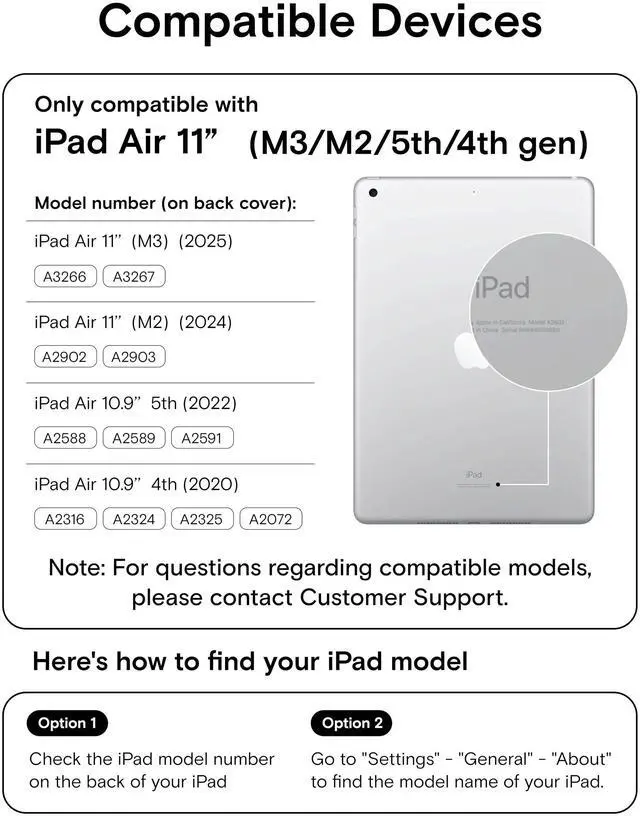 Alt view image 2 of 5 - MOFT Folio Case iPad Air 11 Inch Case (M3/M2-2025/2024), iPad Air 5th Generation 2022/4th Gen 2020 10.9 Inch with Detachable Pencil Holder, Multi-Angle Viewing, Auto Sleep/Wake, Jet Black