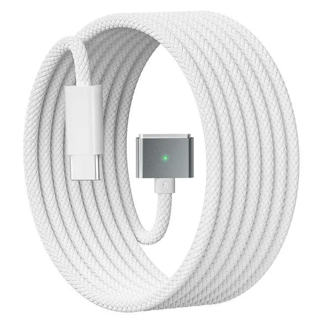 Main image of USB-C to Magnetic 3 Cable for M4 MacBook Air Pro Charger, 140W Magnetic Safe 3 Cable for MacBook Air (15''/13'' M4 2025, M3 2024, M2 2023, M2 2022), MacBookPro (16"/14" 2024/2023/2021), 2M/6.6ft White