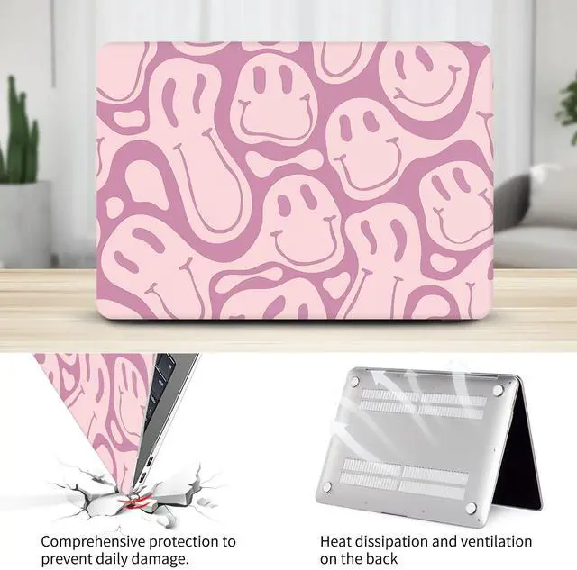 Alt view image 2 of 5 - Watbro Compatible MacBook Air 13 inch Laptop case 2020 2019 2018 Release A2337 M1/A2179/A1932, Retro 70's Modern Pattern case, Suitable for MacBook Air 2020 with Touch ID