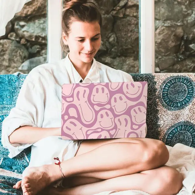 Alt view image 4 of 5 - Watbro Compatible MacBook Air 13 inch Laptop case 2020 2019 2018 Release A2337 M1/A2179/A1932, Retro 70's Modern Pattern case, Suitable for MacBook Air 2020 with Touch ID