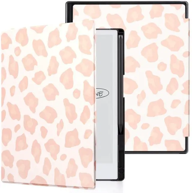 Alt view image 2 of 5 - CoBak Case for Remarkable 2 Paper Tablet - Lightweight and Hard Back Shell Protective Book Folio Cover with Built-in Pen Holder - for 10.3" 2020 Released (Pink Leopard)