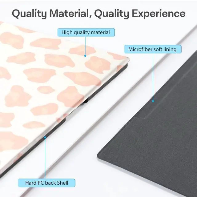 Alt view image 5 of 5 - CoBak Case for Remarkable 2 Paper Tablet - Lightweight and Hard Back Shell Protective Book Folio Cover with Built-in Pen Holder - for 10.3" 2020 Released (Pink Leopard)