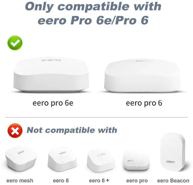 Alt view image 2 of 5 - Wall Mount Holder for eero Pro 6e/Pro 6, No Messy Wires, Space Saving, Outlet Wall Bracket Only Compatible with eero Pro 6e/Pro 6 Mesh Wi-Fi System Router (2 Pack)