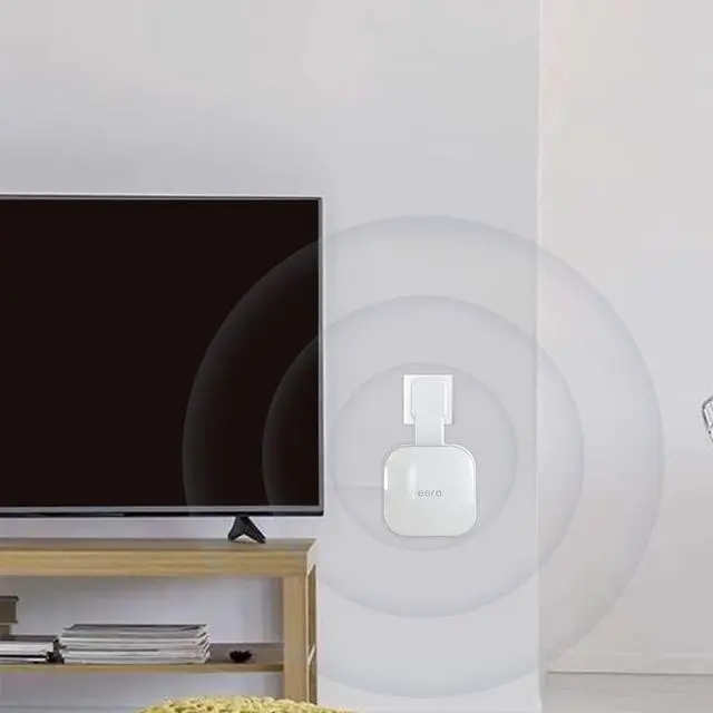 Alt view image 3 of 5 - Wall Mount Holder for eero Pro 6e/Pro 6, No Messy Wires, Space Saving, Outlet Wall Bracket Only Compatible with eero Pro 6e/Pro 6 Mesh Wi-Fi System Router (2 Pack)