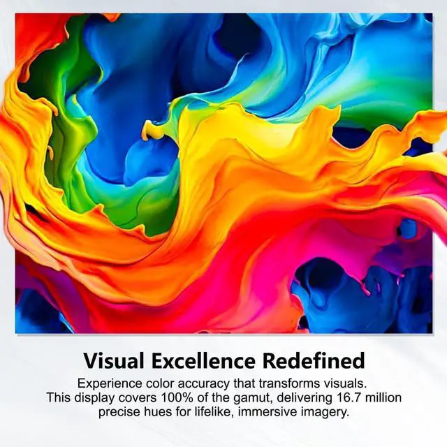 Alt view image 5 of 5 - 32 Inch 4K UHD 3840 * 2160 Computer Monitor 75hz 1MS, IPS Monitor for Design, Casual Gaming, Work, Ultra-Slim Bezel Monitor Support Adaptive-Sync,100% sRGB,HDR,2X DP & 2X HDMI, VESA 100 * 100mm