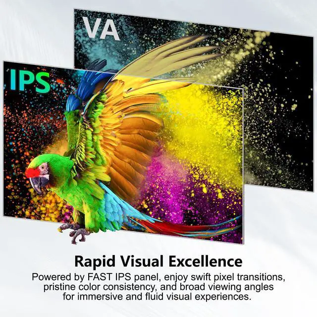 Alt view image 4 of 5 - 32 Inch 4K UHD 3840 * 2160 Computer Monitor 75hz 1MS, IPS Monitor for Design, Casual Gaming, Work, Ultra-Slim Bezel Monitor Support Adaptive-Sync,100% sRGB,HDR,2X DP & 2X HDMI, VESA 100 * 100mm
