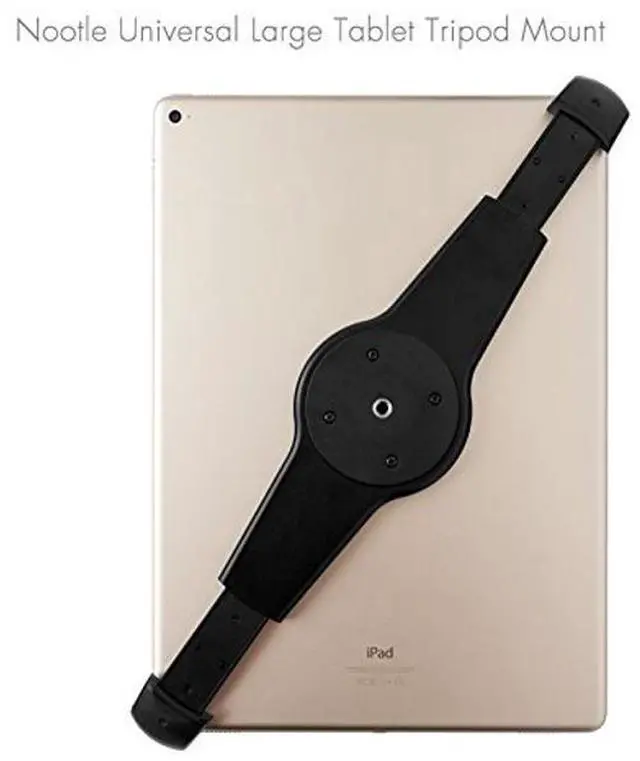 Alt view image 4 of 5 - GRIFITI NOOTLE Mini Ball Head and Adjustable Standard to Large Universal Tablet Holder Adaptor 3/8" to 1/4 and 1/4" to 1/4" Mount 9.5-14.5 in Tablets for Tripods, Monopods, Stands