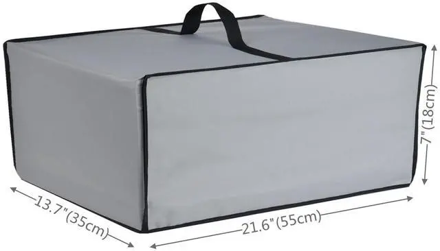 Alt view image 3 of 5 - Heavy Duty Waterproof Double Layers Printer Dust Cover for Epson Photo ET-8550 Wireless Wide-Format All-in-One Supertank Printer (Silver Grey)