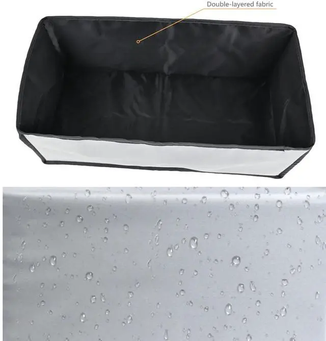 Alt view image 4 of 5 - Heavy Duty Waterproof Double Layers Printer Dust Cover for Epson Photo ET-8550 Wireless Wide-Format All-in-One Supertank Printer (Silver Grey)