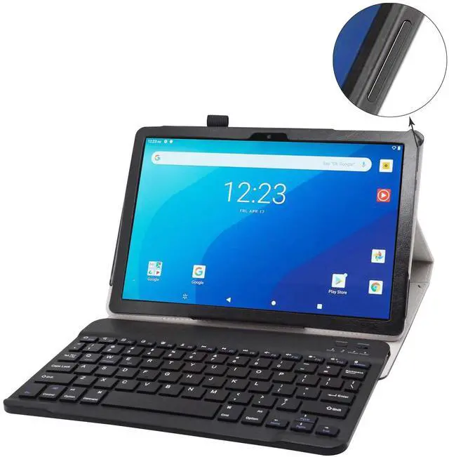 Alt view image 2 of 5 - Bige for Onn 10.1 inch Keyboard Case 2022, PU Leather Cover with Removable Keyboard for 10.1 inch Tablets (Just Fit Onn 10.1 2022), Black