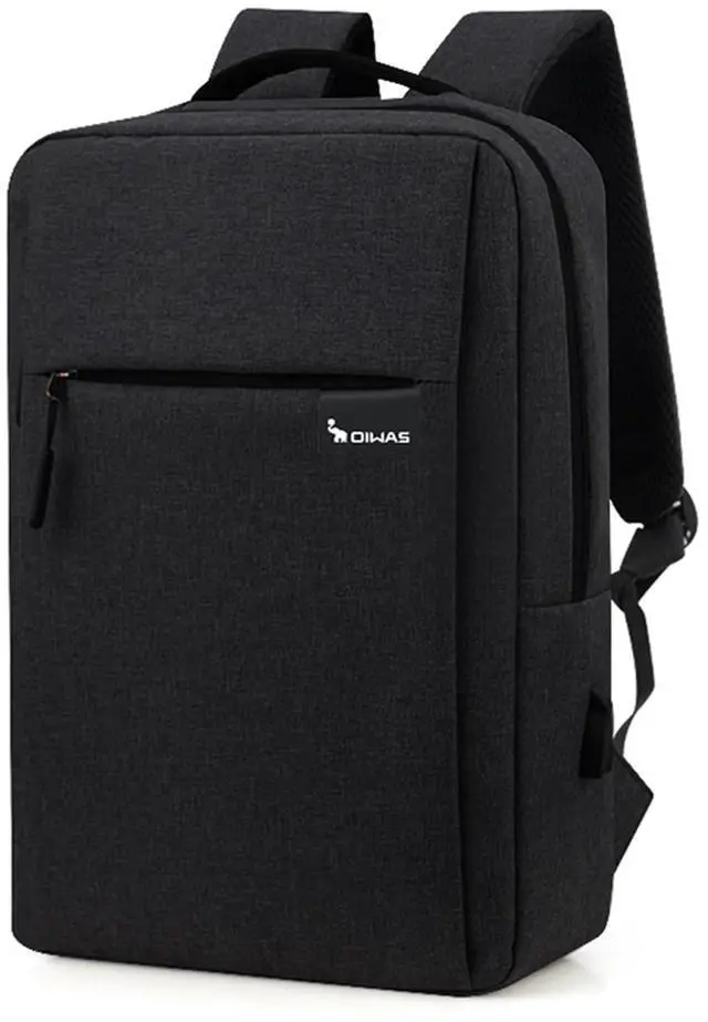Main image of OIWAS 14 Inch Laptop Backpack Lightweight Computer Backpack for Men with USB Charging Port Clean Design Mens Laptop Backpack for Travel, Business, Casual, Black