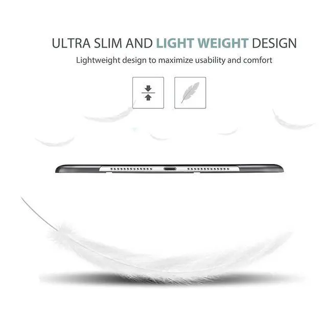 Alt view image 4 of 5 - ProCase iPad Air 2nd 2014 Metallic Slim Hard Shell Case Bundle with 2 Pack iPad 9.7 2018 & 2017 / iPad Pro 9.7 / iPad Air 2 / iPad Air Tempered Glass Screen Protectors