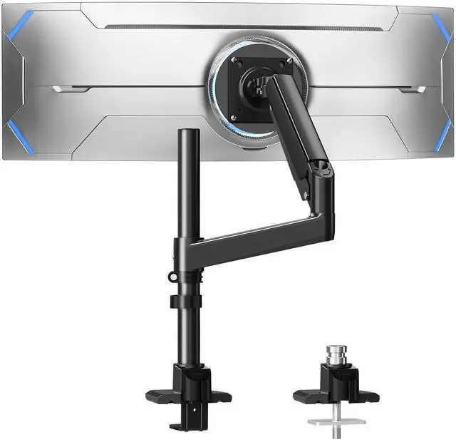 Main image of MOUNTUP Heavy Duty Monitor Arm Fits Max 49" Ultrawide Screens, Ultra Wide Monitor Arm Holds 4.4-44 lbs, Single Monitors Stand for Samsung Odyssey G9 and More, Gas Spring Height Adjustable, VESA Mount