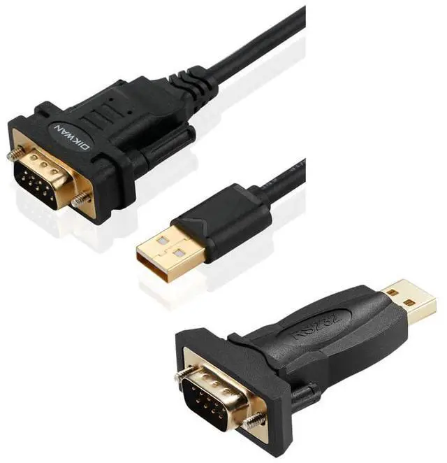 Main image of OIKWAN 2 Pack USB 2.0 to Male DB9 Serial Cable for Windows 11,10, 8, 7, Vista, XP, 2000, Linux and Mac OS