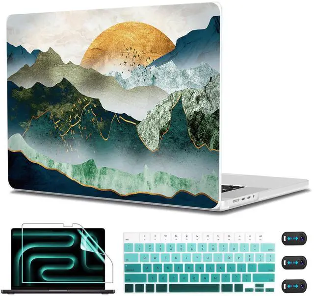 Main image of CISSOOK Compatible with MacBook Pro 13 inch 2025-2020 Model A2338 A2251 A2289 with Touch Bar, Sunshine and Mountain Scenery Cover for MacBook Pro 13 M2 M1 with Keyboard Cover