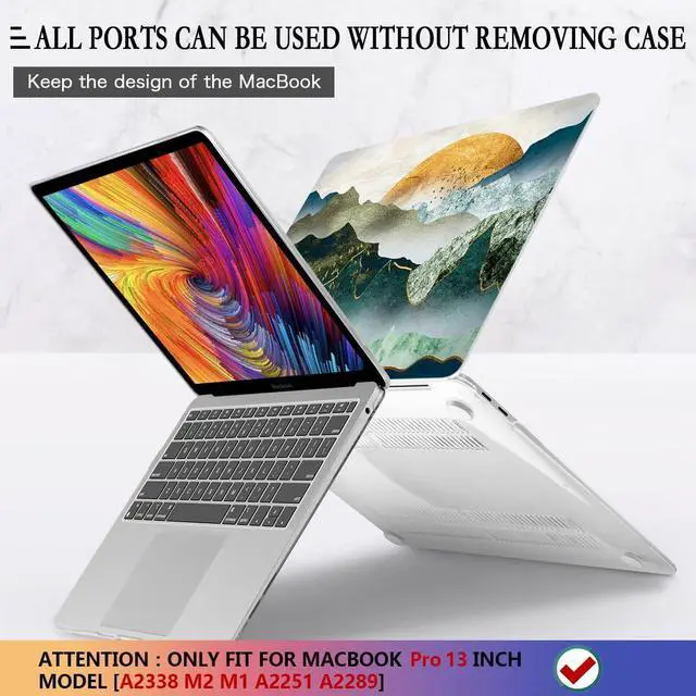 Alt view image 5 of 5 - CISSOOK Compatible with MacBook Pro 13 inch 2025-2020 Model A2338 A2251 A2289 with Touch Bar, Sunshine and Mountain Scenery Cover for MacBook Pro 13 M2 M1 with Keyboard Cover