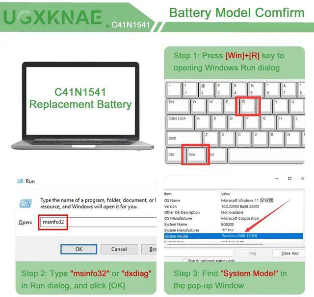 Alt view image 4 of 5 - C41N1541 Laptop Battery Replacement for Asus Rog Strix GL702 GL702V GL702VM GL702VMK GL702VS GL702VT GL702ZC GL702VS-BI7N12 GL702VT-GC026T GL702VT-GC018T GL702VM-DB71 4ICP4/59/13 15.2V 76Wh 4840mAh