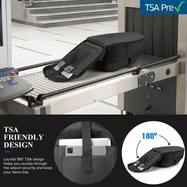 Alt view image 5 of 5 - YAMTION School Backpack for Teens and Adults,18.4 Inch Laptop Bookbag for High School College Students Work Office Business Travel