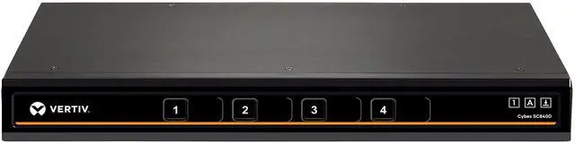 Main image of Avocent Vertiv Cybex SC800 Secure Desktop,4 Port,Single Head Monitor,DisplayPort,TAA Compliant,Common Access Card (CAC),Dedicated Peripheral Port (DPP),Secure Desktop KVM Switch(SC840D-001)