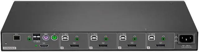 Alt view image 2 of 5 - Avocent Vertiv Cybex SC800 Secure Desktop,4 Port,Single Head Monitor,DisplayPort,TAA Compliant,Common Access Card (CAC),Dedicated Peripheral Port (DPP),Secure Desktop KVM Switch(SC840D-001)