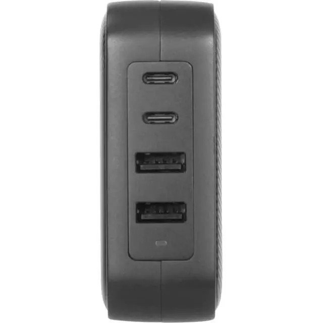 Alt view image 4 of 5 - Targus Power Elite 100W GaN Wall Charger, USB-A/USB C Charger Block with Foldable Prongs USB Wall Charger Fast Charger up to 100W Travel Charger for Multiple Devices w/Plug Adapters, Black(APA109GL)