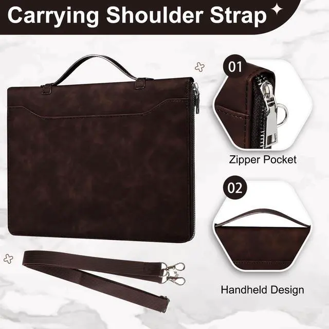 Alt view image 2 of 5 - E NET-CASE Premium PU Leather Case for Remarkable 2 Tablet 10.3 inch (2020 Released), Business Handheld Design Cover for Remarkable 2 Digital Paper with Zipper & Pen Holder (Fantasy Brown)