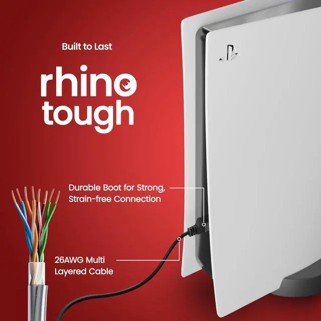 Alt view image 4 of 5 - rhinocables CAT 5e High-Speed Ethernet Cable - Reliable LAN Network RJ45 Cable for Fast Internet & Data Transfer | Durable WiFi Broadband Cable for Gaming & Streaming (100ft, White)