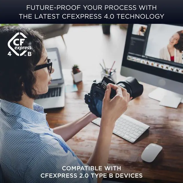 Alt view image 4 of 5 - Integral Studio Grade CFexpress 4.0 Type B 512GB Memory Card - 3700MB/s Read, 3000MB/s Write, 800MB/s Continuous Write - for Advanced Film Cameras and DSLR Cameras