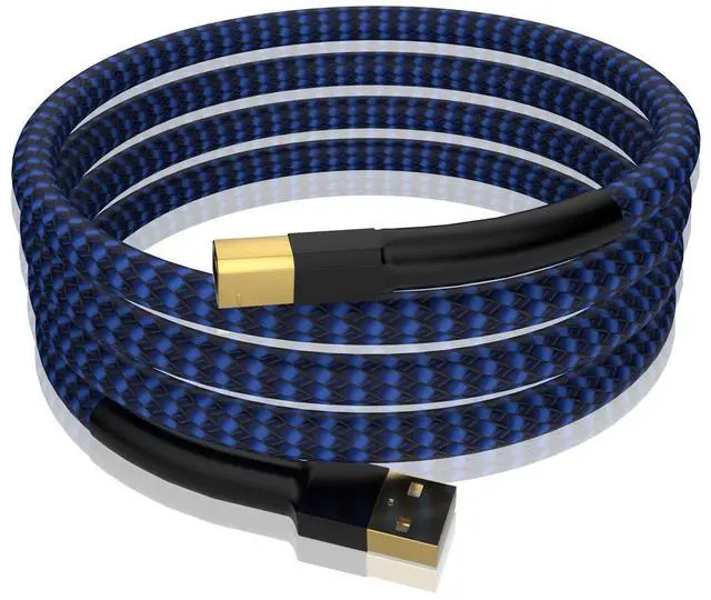 Main image of Viborg HiFi USB Cable 4.9FT/1.5M DAC A-B OCC Digital AB Audio A to B Hi-End USB Cord for Digital-to-Analog Converter (DAC)