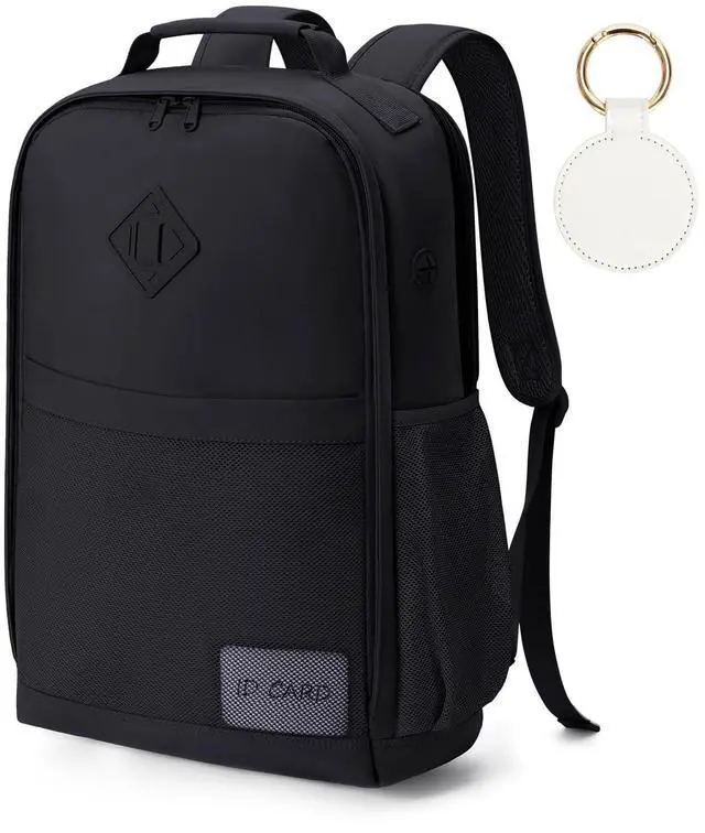 Main image of ECOHUB Travel Backpack for Women Men, 17.3" Laptop Backpack with Hat Clip Water-Resistant Carry On Casual Daypack Lightweight Personal Item Bag with USB Charging Port for Business Travel School, Black