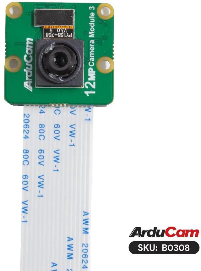 Alt view image 2 of 5 - Arducam for Raspberry Pi Camera Module 3, 12MP IMX708 66°(H) Fixed Focus Pi Camera V3, Compatible with Raspberry Pi 5/4B/3B+, Zero
