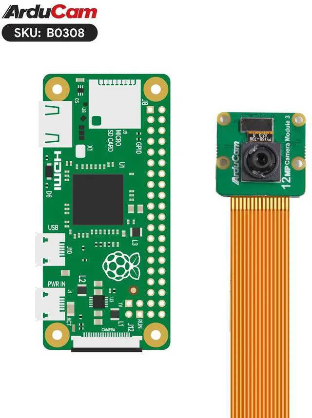Alt view image 4 of 5 - Arducam for Raspberry Pi Camera Module 3, 12MP IMX708 66°(H) Fixed Focus Pi Camera V3, Compatible with Raspberry Pi 5/4B/3B+, Zero