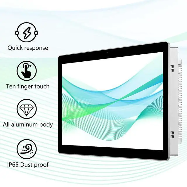 Alt view image 3 of 5 - Senisway 12.1 inch Aluminum Flat Embedded Industrial Touch Screen Monitor,HDMI/VGA/DVI Interface, Capacitive Touch Screen Monitor,10 Points Touch,IP 65 Waterproof 1024 x 768 @ 60Hz