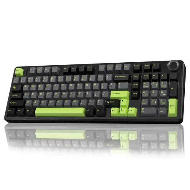 Alt view image 2 of 5 - AULA Wireless Keyboard and Mouse Combo, F99 Pro Mechanical Keyboards with Knob,Tri-Mode Hot Swappable Custom Keyboard+SC580 Wireless Gaming Mouse Purple