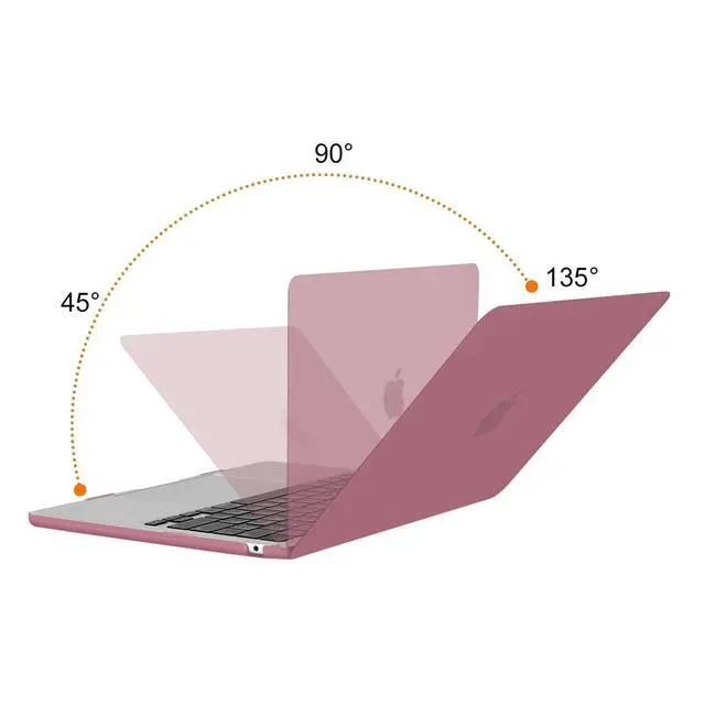 Alt view image 4 of 5 - MOSISO Compatible with MacBook Air 13 inch Case 2025 2024 2023 2022 M4 A3240 M3 A3113 M2 A2681, Plastic Hard Shell&Keyboard Cover&Screen Film&Type C for MacBook Air 13.6 inch Case, Dusty Rose