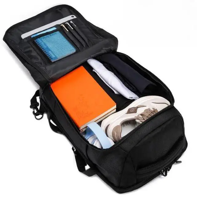 Alt view image 3 of 5 - Kamlui Laptop Backpack for Men 15.6-inch Travel- Computer Case Laptop Bag Large Capacity Business Weekender Satchel Purse Fashion Black