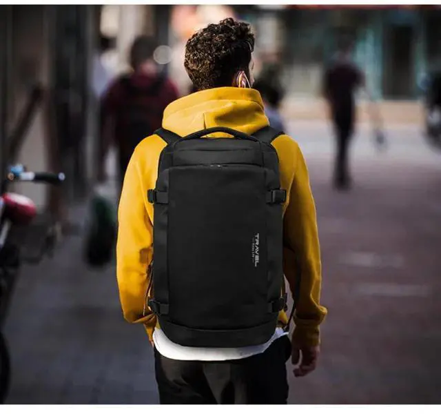 Alt view image 2 of 5 - Kamlui Laptop Backpack for Men 15.6-inch Travel- Computer Case Laptop Bag Large Capacity Business Weekender Satchel Purse Fashion Black