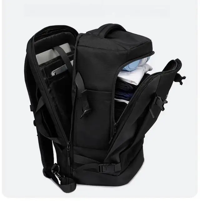 Alt view image 4 of 5 - Kamlui Laptop Backpack for Men 15.6-inch Travel- Computer Case Laptop Bag Large Capacity Business Weekender Satchel Purse Fashion Black